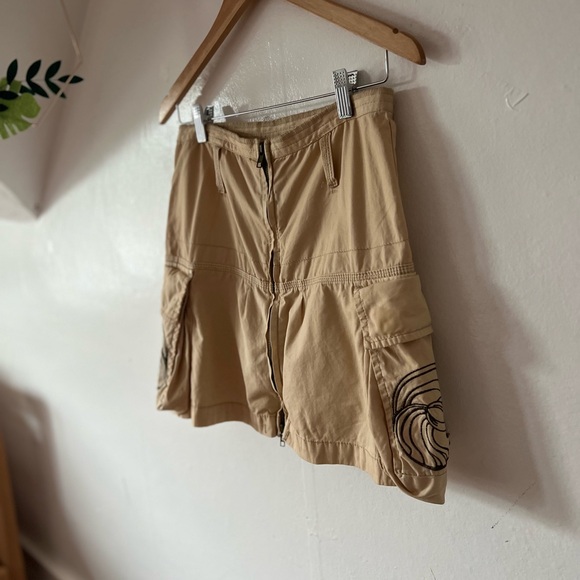 VTG 2000 Mavi cargo mini skirt Small embroidered pockets zip cowgirl grunge punk - Picture 12 of 17